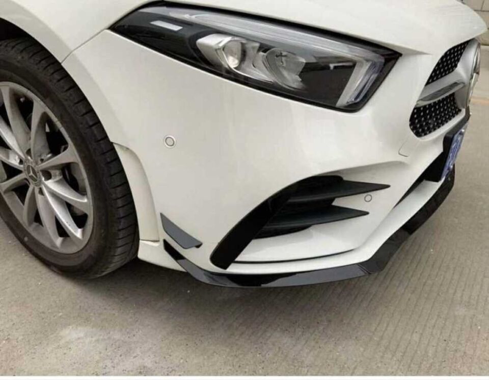Mercedes-Benz A Serisi W177 AMG Ön Lip Seti Piano Black (7 Parça)