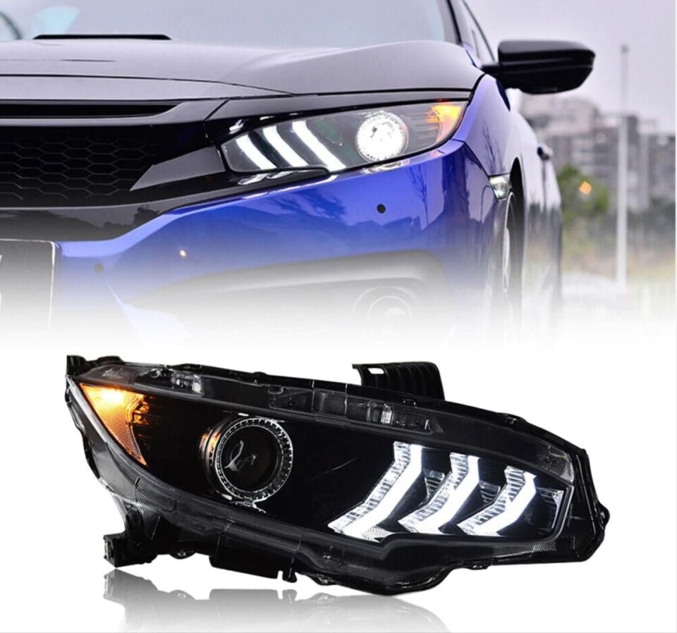 Honda Civic FC5 Mustang Kayar Sinyalli Animasyonlu Full LED Far Seti