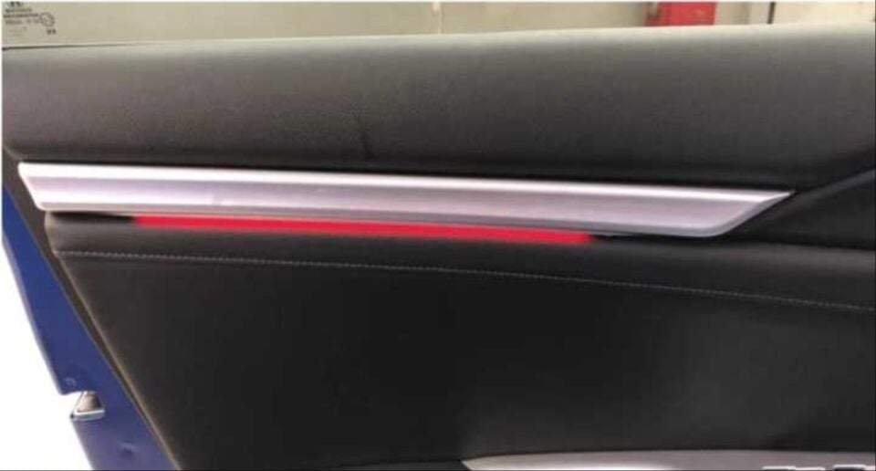 Honda Civic FC5/FK7 İç Kapı Ambiyans Aydınlatma Seti Kırmızı LED (4 Parça)