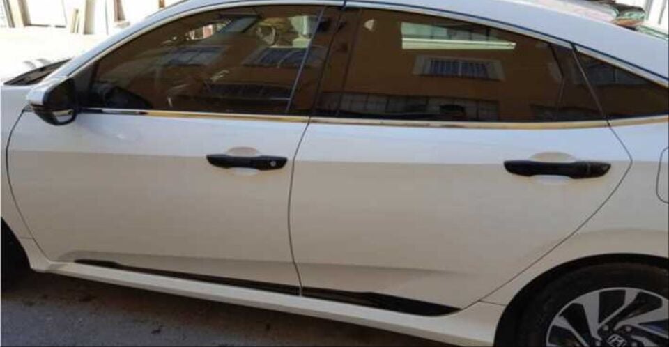 Honda Civic FC5 Kapı Orta Direk Kaplama Seti Piano Black (6 Parça)