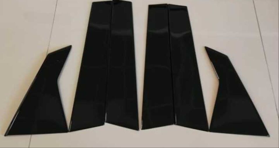 Honda Civic FC5 Kapı Orta Direk Kaplama Seti Piano Black (6 Parça)