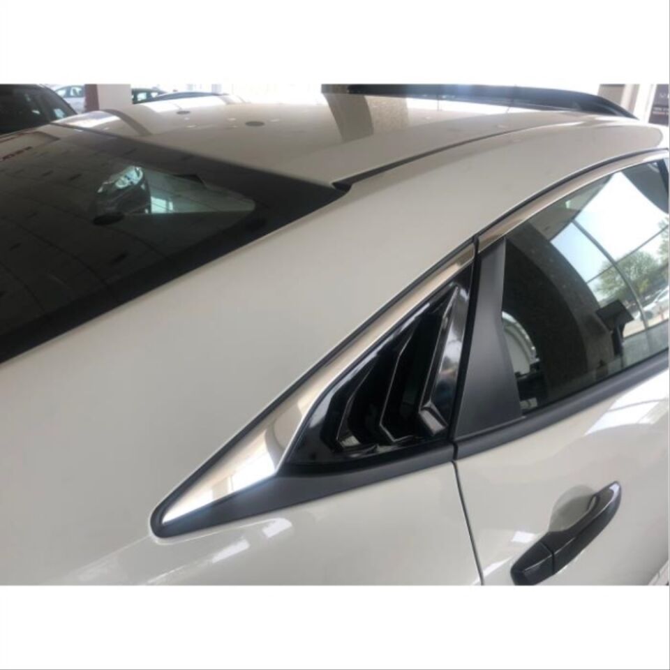 Honda Civic FC5 Köşeli Kelebek Cam Kaplama Seti Piano Black