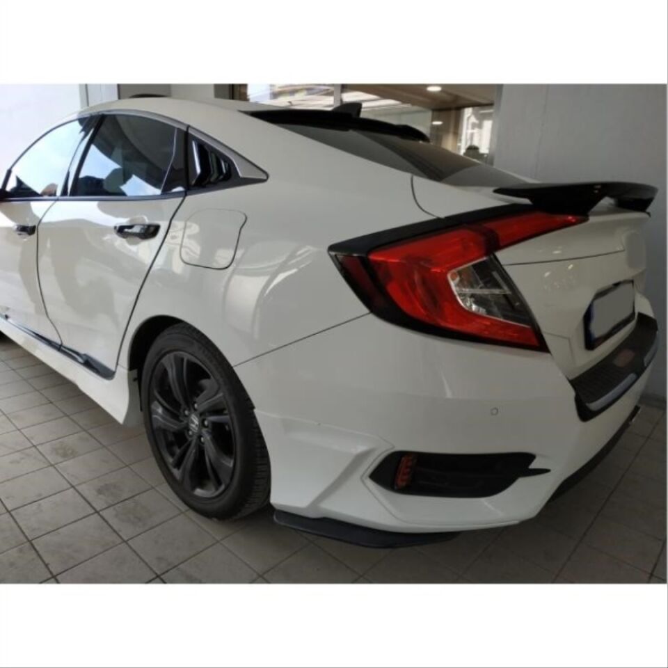 Honda Civic FC5 Köşeli Kelebek Cam Kaplama Seti Piano Black