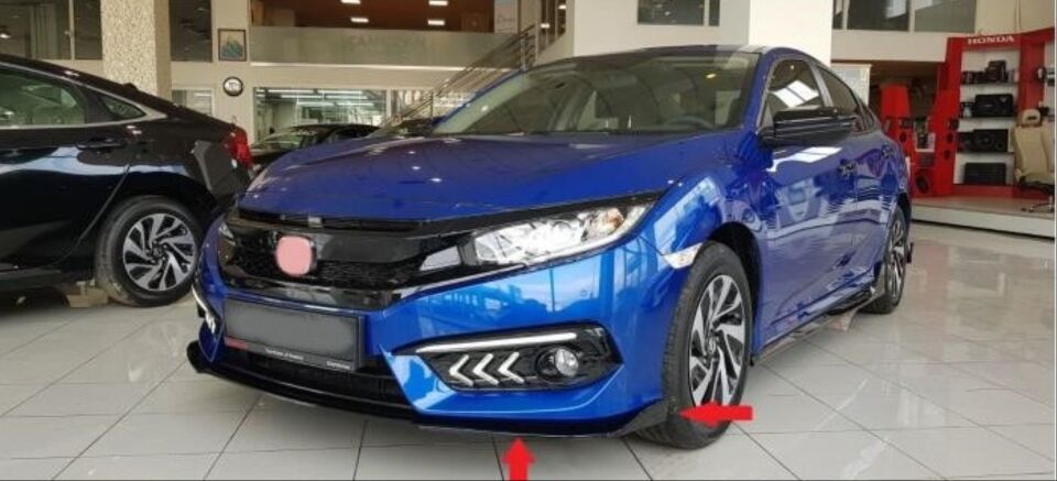 Honda Civic FC5 Dizayn A Ön Tampon Eki Seti (Boyasız)