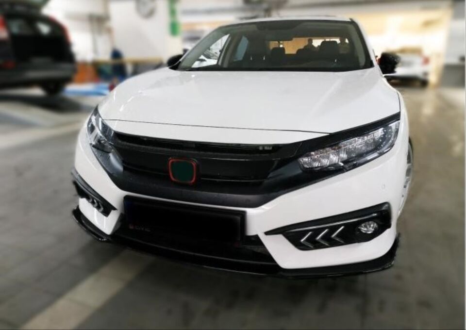 Honda Civic FC5 Dizayn B Tek Parça Ön Tampon Eki (Boyasız)