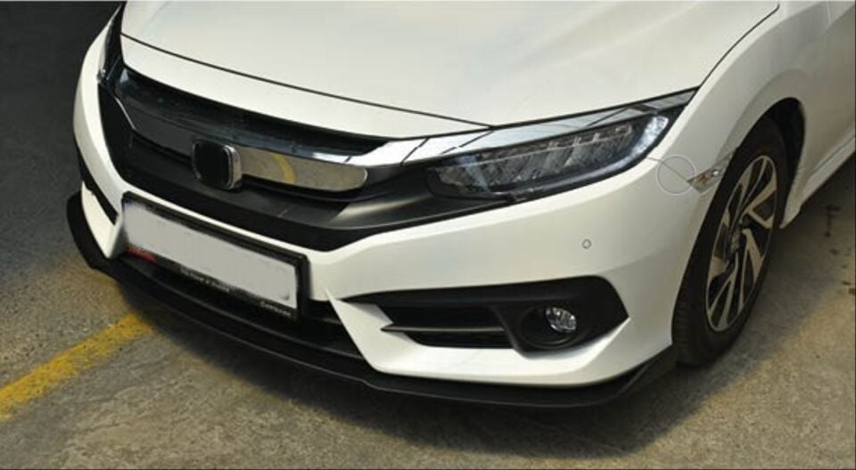 Honda Civic FC5 Dizayn B Tek Parça Ön Tampon Eki (Boyasız)
