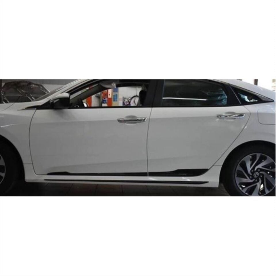 Honda Civic FC5 Yan Marşpiyel Çıta Seti Piano Black