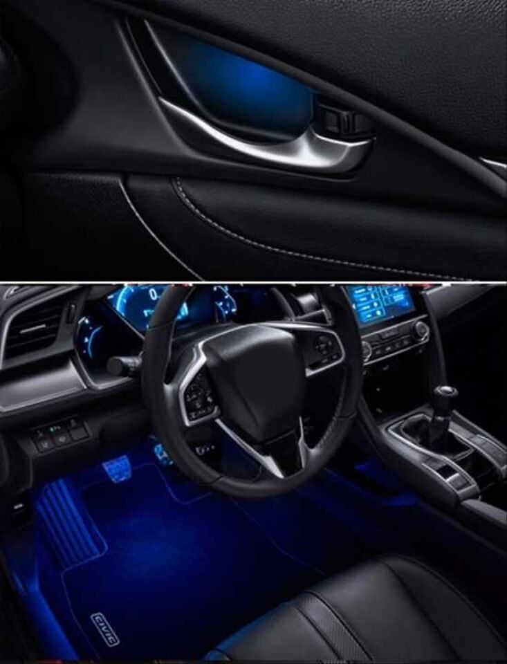 Honda Civic FC5 Kapı ve Ayak İçi Ambiyans Aydınlatma Seti Mavi
