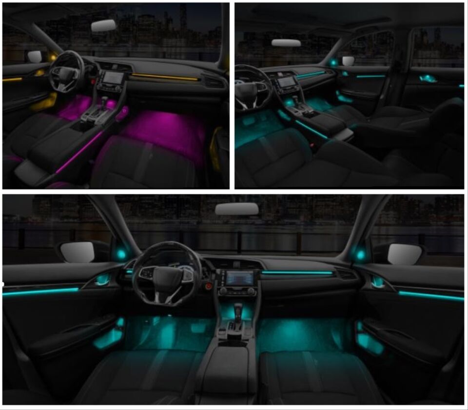 Honda Civic FC5 Karbon Fiber Ambiyans Aydınlatma Set