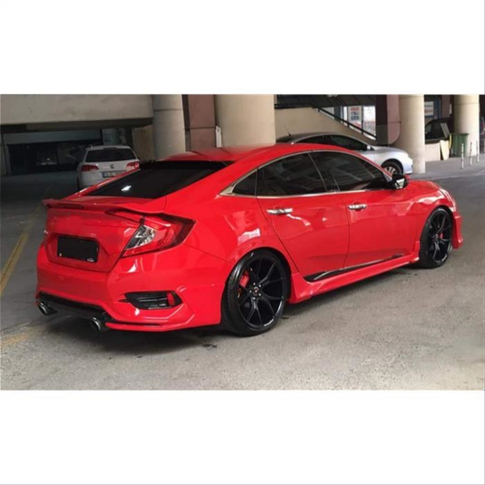Honda Civic FC5 Sedan Turbo Arka Tampon Eki (Boyasız)