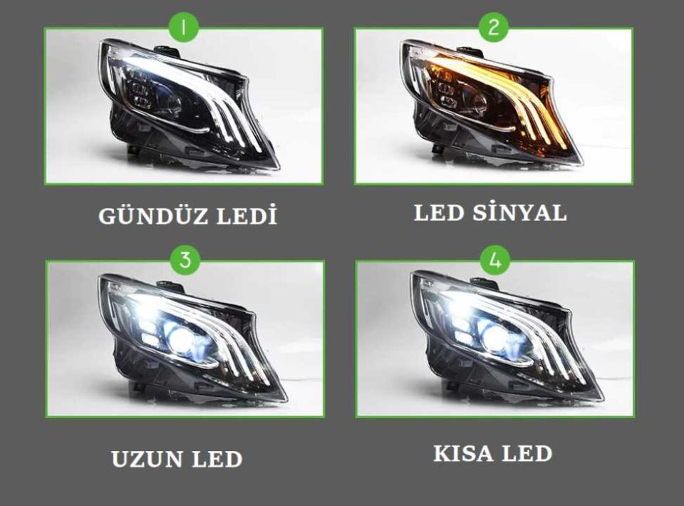 Mercedes-Benz Vito / V-Class W447 Maybach Full LED Far Takımı