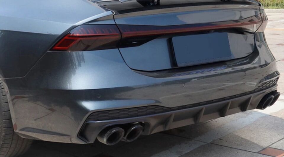 Audi A7 C8 S-Line 2018+ S7 Arka Difüzör ve Egzoz Ucu Seti