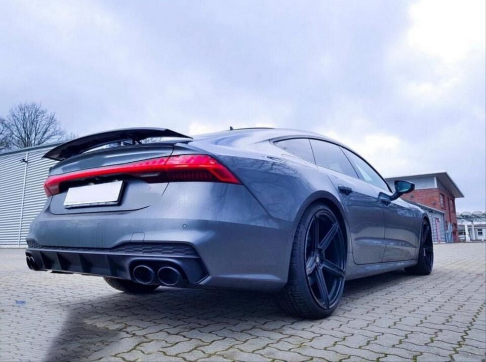 Audi A7 C8 S-Line 2018+ S7 Arka Difüzör ve Egzoz Ucu Seti