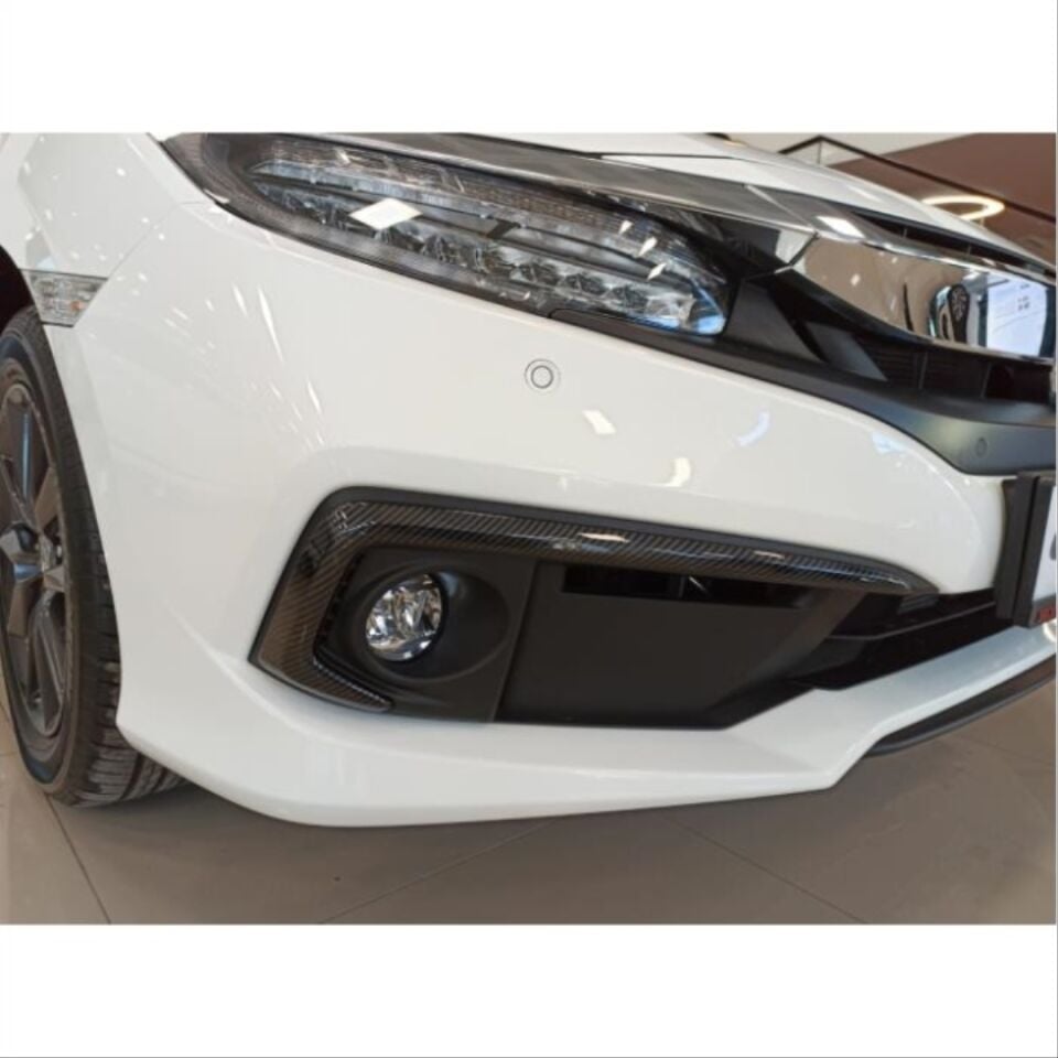 Honda Civic FC5 Makyajlı Ön Sis Farı Çerçevesi Karbon Desen Seti