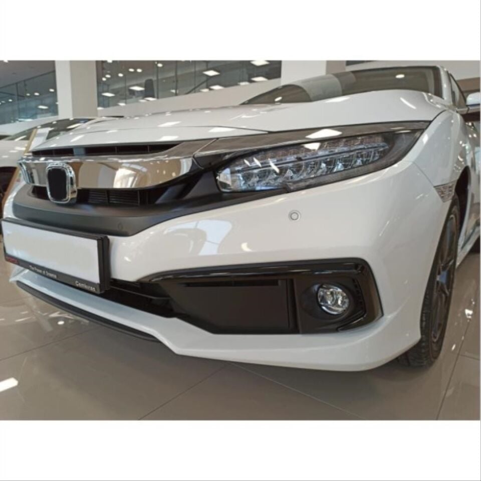 Honda Civic FC5 2019-2021 Makyajlı Kasa Piano Black Ön Tampon Sis Kaşı Seti