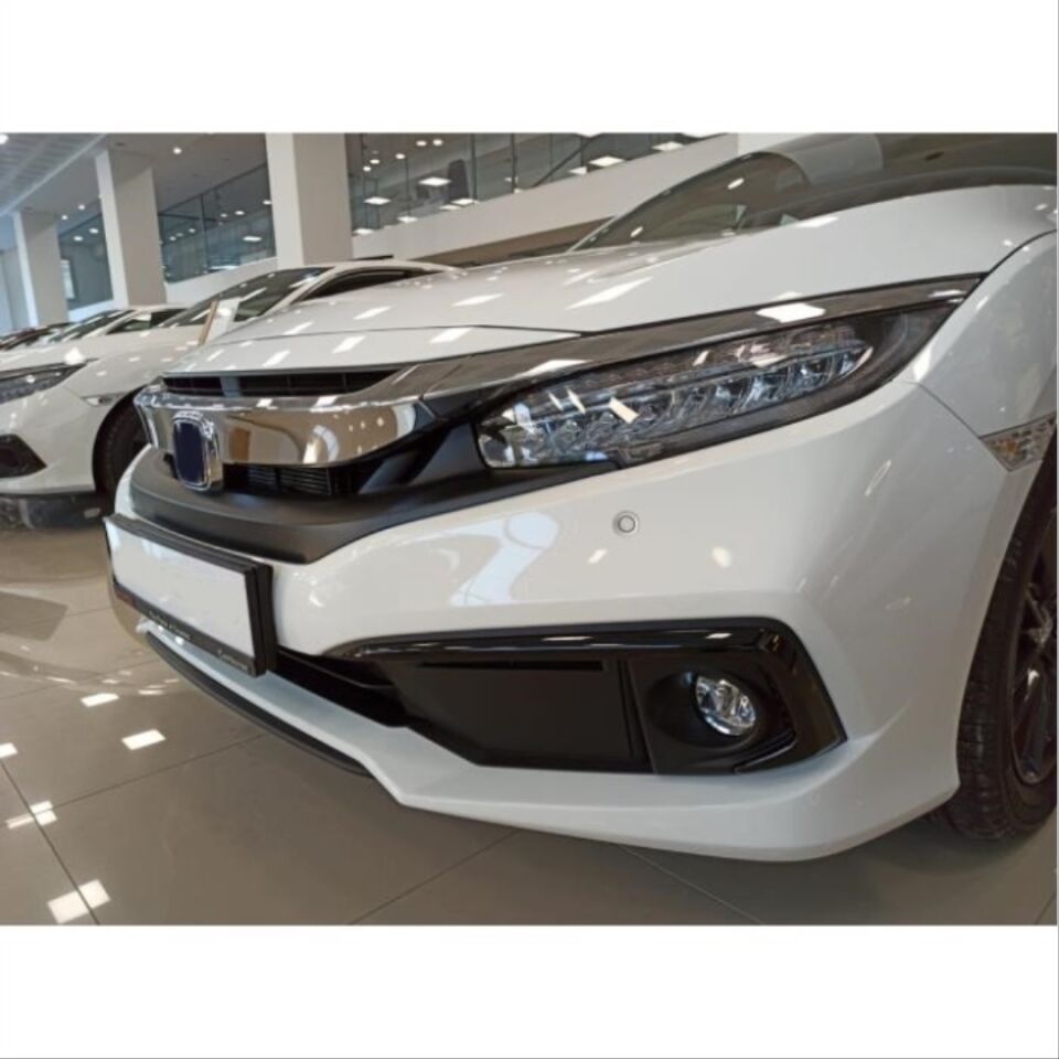Honda Civic FC5 2019-2021 Makyajlı Kasa Piano Black Ön Tampon Sis Kaşı Seti