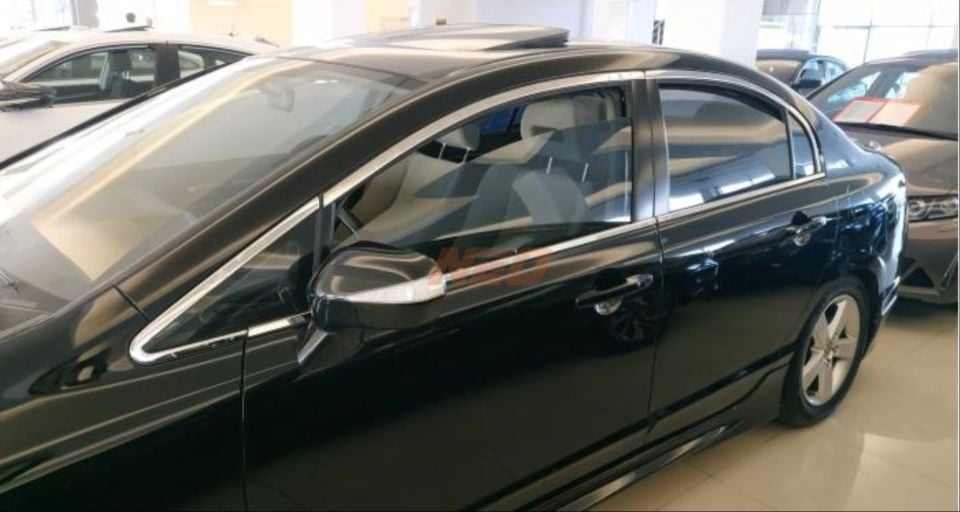 Honda Civic FD6 Paslanmaz Çelik Krom Cam Çıta Seti (Tam Tur)
