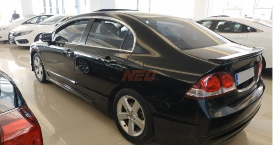 Honda Civic FD6 Paslanmaz Çelik Krom Cam Çıta Seti (Tam Tur)