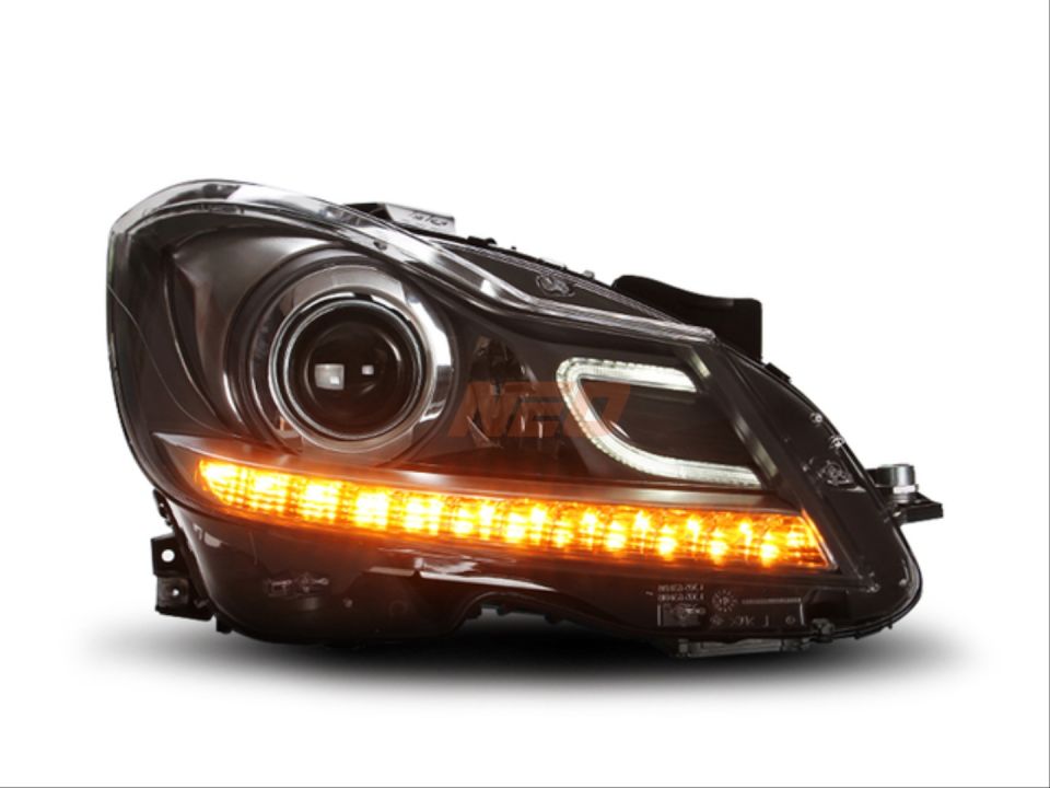 Mercedes-Benz C Serisi W204 Makyajlı Kasa Xenon LED Far Takımı (Halojen Uyumlu)