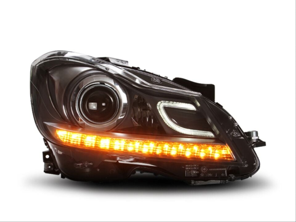 Mercedes-Benz C Serisi W204 Makyajlı Kasa Xenon LED Far Takımı (Halojen Uyumlu)