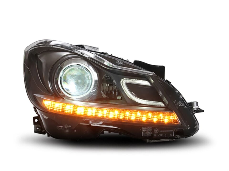 Mercedes-Benz C Serisi W204 Makyajlı Kasa Xenon LED Far Takımı (Halojen Uyumlu)