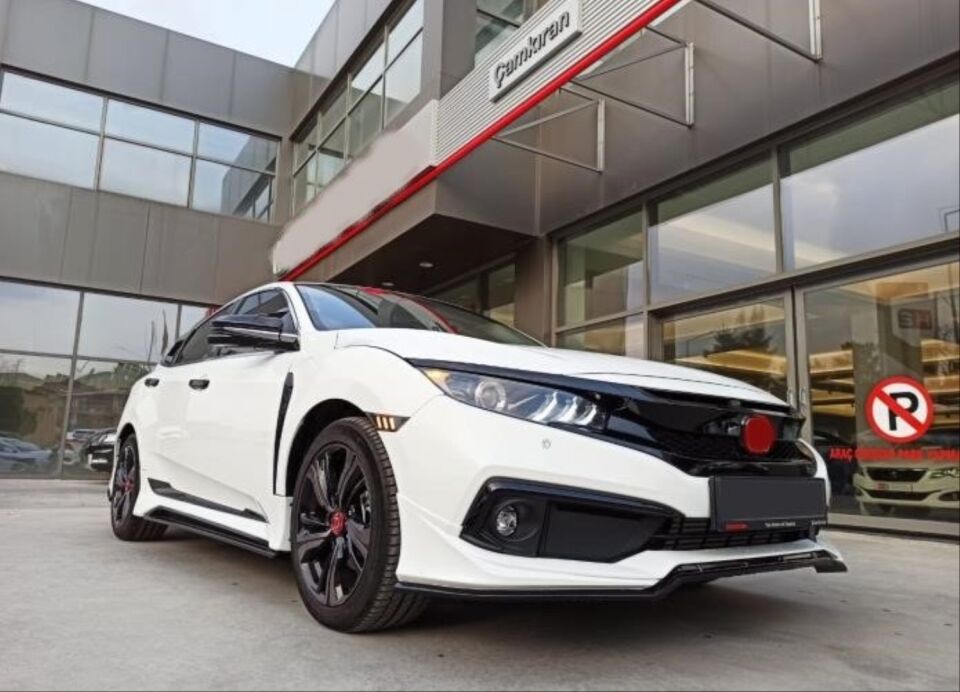 Honda Civic FC5 Makyajlı Mugen Ön Tampon Eki Seti (Boyasız)