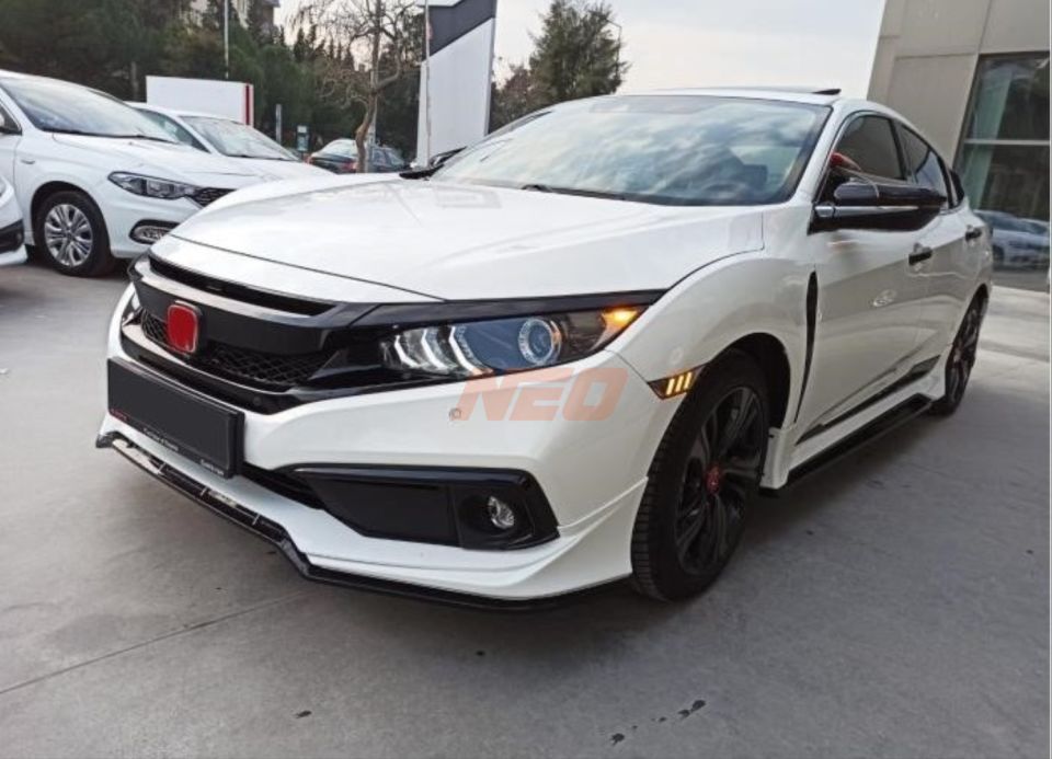 Honda Civic FC5 Makyajlı Mugen Ön Tampon Eki Seti (Boyasız)
