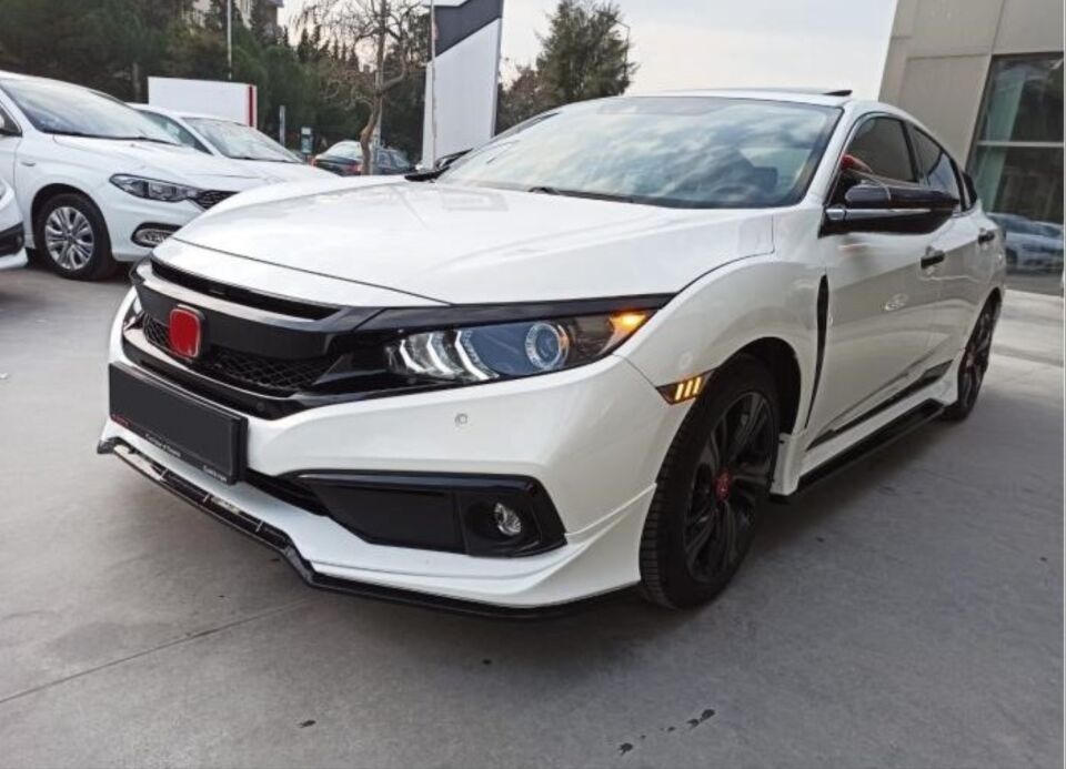Honda Civic FC5 Makyajlı Mugen Ön Tampon Eki Seti (Boyasız)