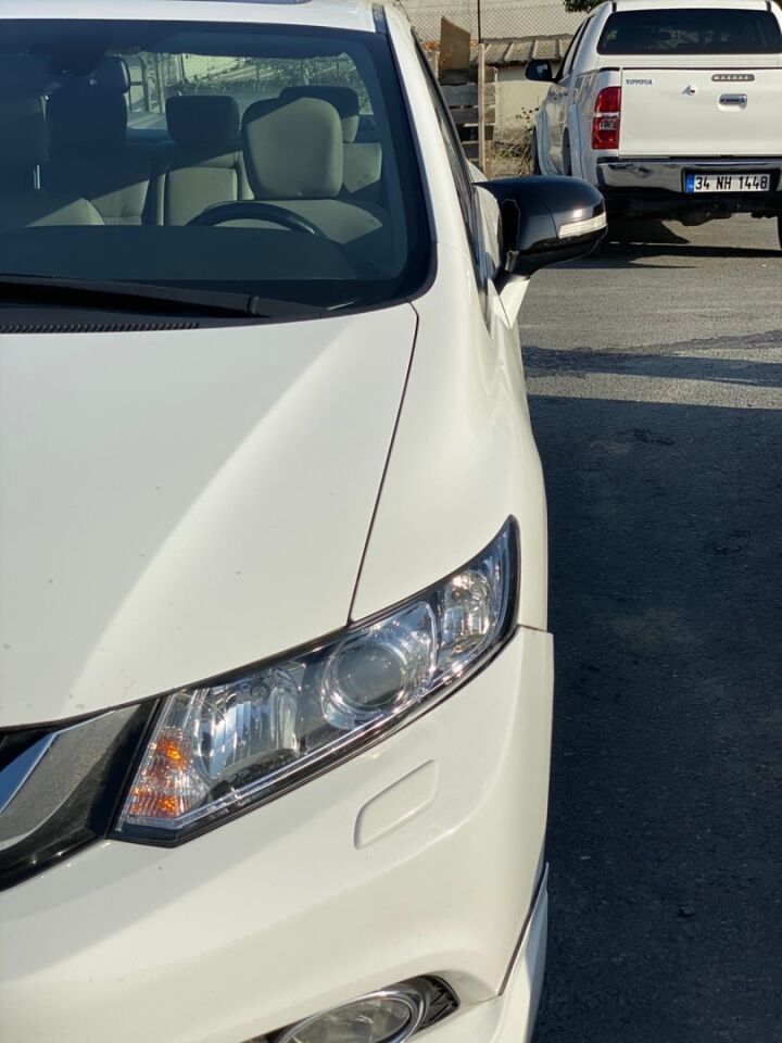 Honda Civic FB7 2012-2015 Yarasa Piano Black Ayna Kapağı Seti