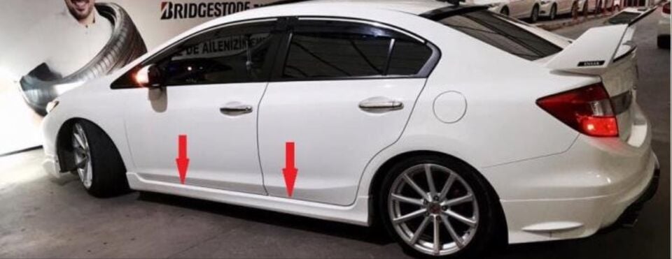Honda Civic FB7 Modulo Yan Marşpiyel Seti Boyasız