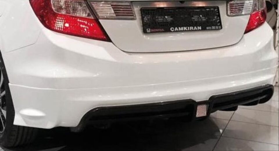 Honda Civic FB7 2012-2015 Mugen RR Arka Tampon (Tek Egzoz Çıkışlı)